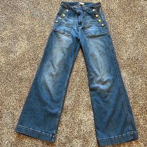 Women’s wide leg high rise jeans